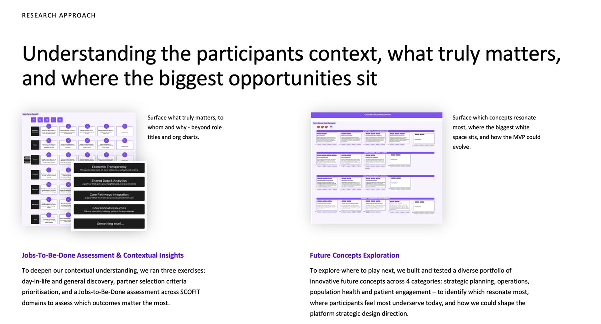 Jobs-to-be-done assessment and future concepts exploration