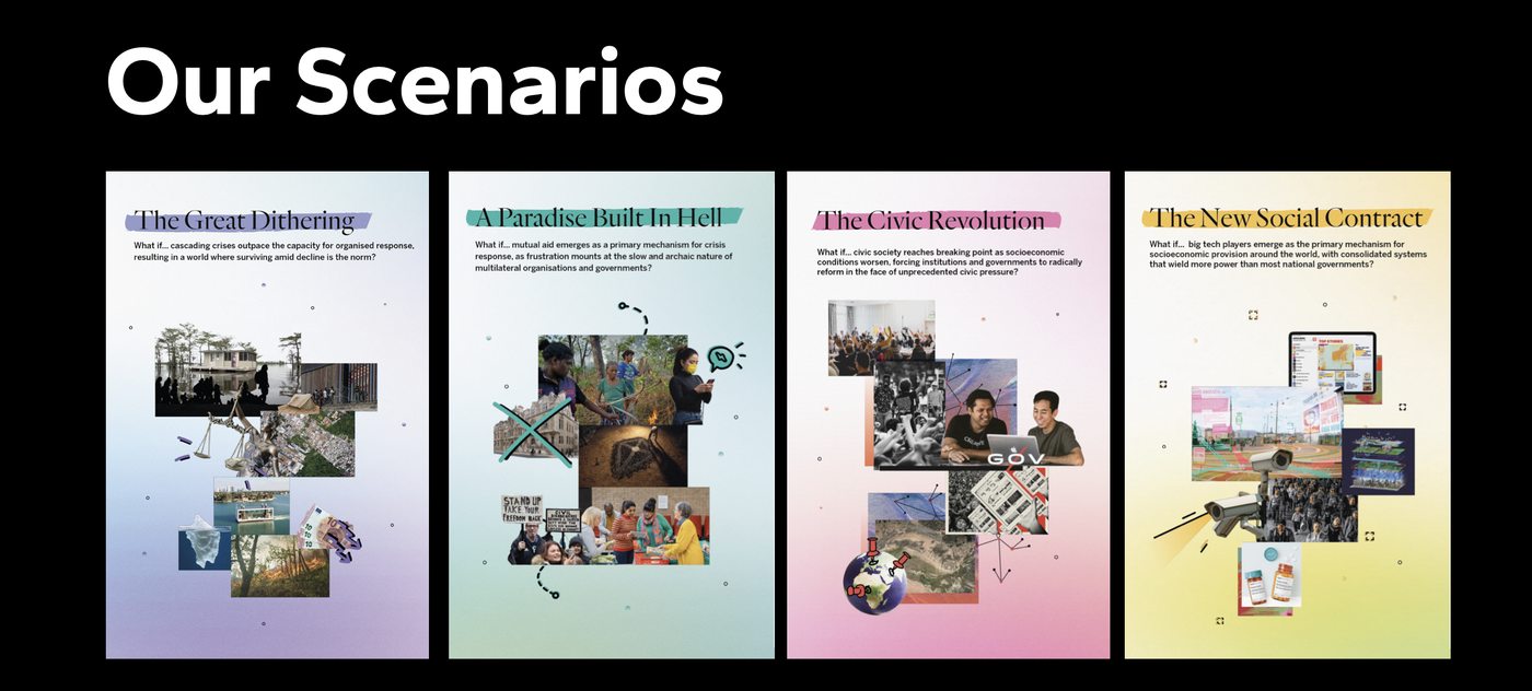 The four scenarios developed for the next decade